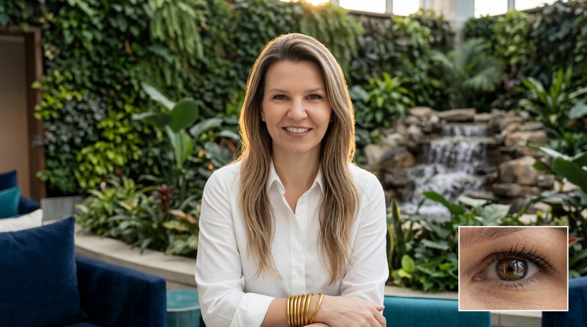 Clean, toxic-free personal care products in glass containers representing a home environment free of endocrine disruptors.