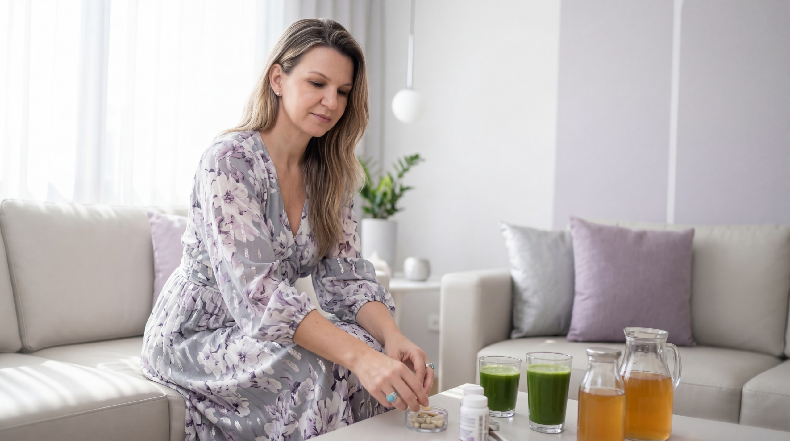 Woman enjoying vitality and health during menopause