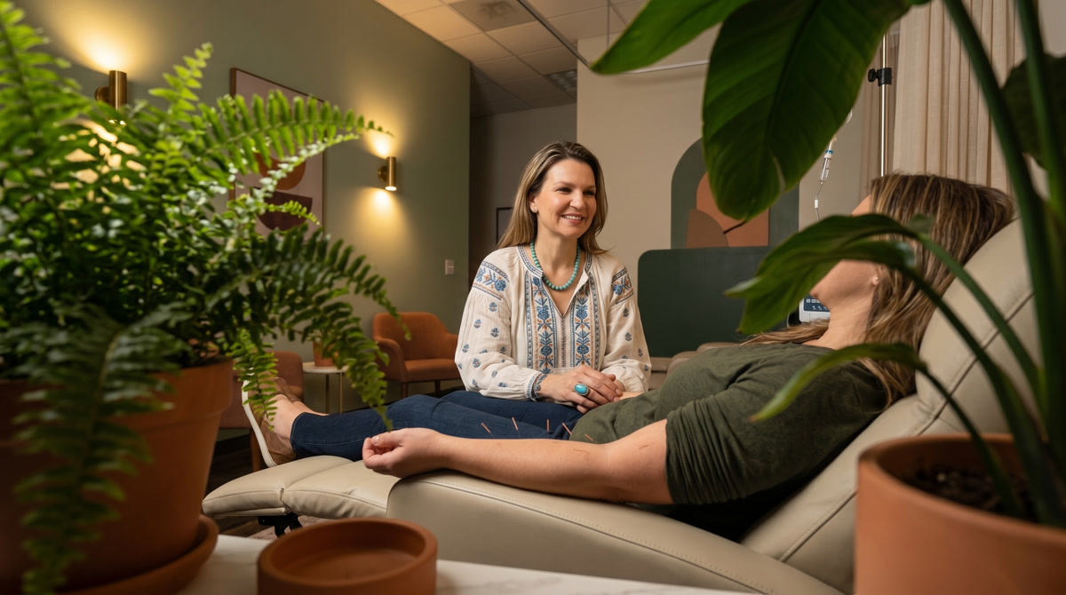A calming bedroom setting with natural light representing the importance of sleep for hormone balance.